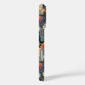 Japanese Blue Floral Pattern Monogrammed Case-Mate iPhoneケース (裏面 / 右)