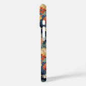 Japanese Blue Floral Pattern Monogrammed Case-Mate iPhoneケース (裏面 / 左)