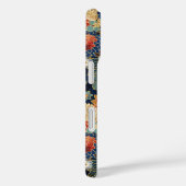 Japanese Blue Floral Pattern Monogrammed Case-Mate iPhoneケース (裏面 / 右)