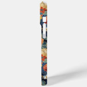 Japanese Blue Floral Pattern Monogrammed Case-Mate iPhoneケース (裏面 / 左)