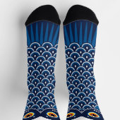 Japanese Blue Koinobori Carp Streamer ソックス (上部)