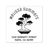 Japanese Bonsai Tree in a Tray Arch Address セルフインキングスタンプ (デザイン)