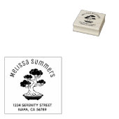 Japanese Bonsai Tree in a Tray Arch Address ラバースタンプ (押印)