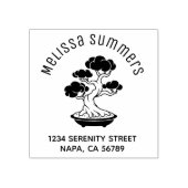 Japanese Bonsai Tree in a Tray Arch Address ラバースタンプ (インプリント)