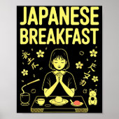 Japanese Breakfast Zen Morning Miso Rice Tea Graph ポスター (正面)