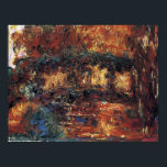 Japanese Bridge by Claude Monet, Vintage Fine Art ポスター<br><div class="desc">Japanese Bridge (1919-1924) by Claude Monet is a vintage impressionism fine art nature painting in warms tones of a beautiful autumn evening. Part of a series of Japanese footbridge paintings that Monet painted in his spring flower gardens in Giverny, France. About the artist: Claude Monet (1840-1926) was a founder of...</div>