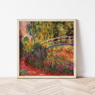 Japanese Bridge Claude Monet ポスター