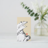 Japanese brush style frog illustration 名刺 (スタンド正面)