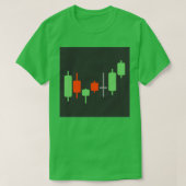 japanese candlestick graph tシャツ (デザイン正面)