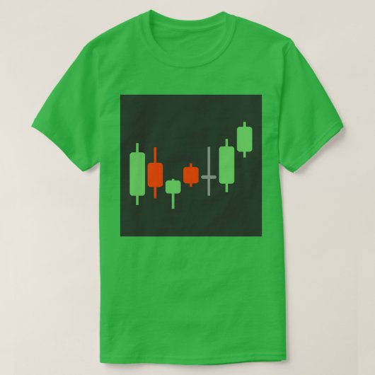 japanese candlestick graph tシャツ (デザイン正面)