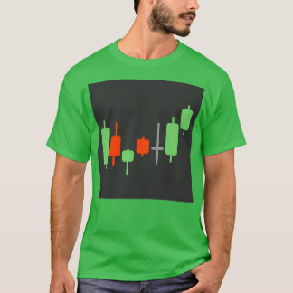 japanese candlestick graph tシャツ