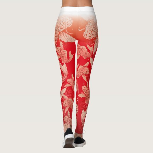 Japanese carp red ground6@miyasan レギンス (裏面)