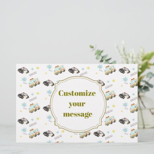 Japanese Cars [Kawaii JAPAN] 便箋 (スタンド正面)