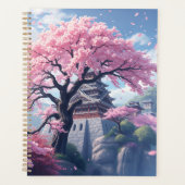 Japanese Castle in Cherry Blossom Spring – Elegant プランナー手帳 (正面)
