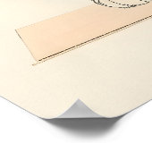 Japanese Cat Print Funny Tabby Cat with Knife ポスター (角)