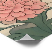 Japanese Cat Print Ginger Tabby in Bathroom ポスター (角)