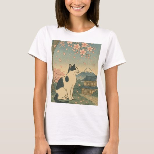 【Japanese Cat T-Shirt】 Tシャツ (正面)