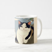 Japanese Cats Blossom Tree Mug – Ukiyo-e Style コーヒーマグカップ (正面右)