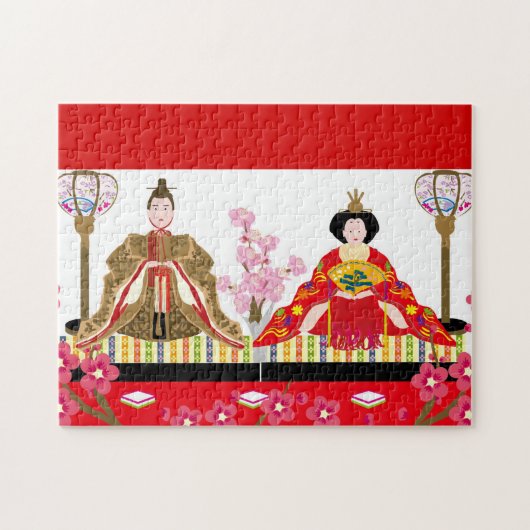Japanese charm∣hina dolls – celebration of girls'  ジグソーパズル (横)