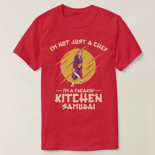 Japanese Chef Japan Samurai Cooking Cooks Meals Cu Tシャツ (デザイン正面)