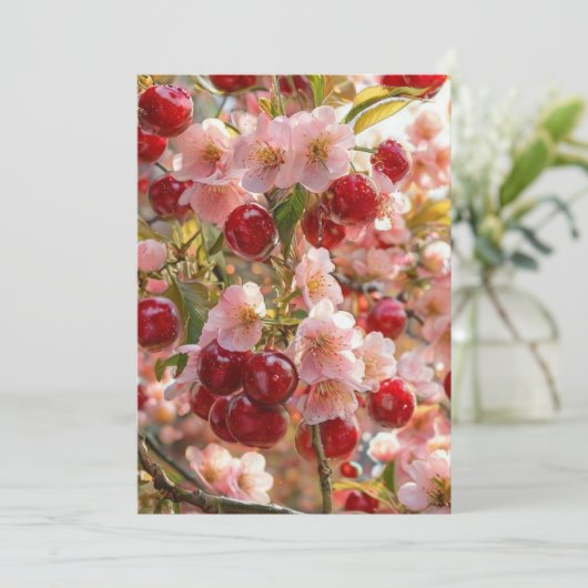 Japanese Cherry Blossom Castle Wedding Invitation 招待状 (スタンド正面)