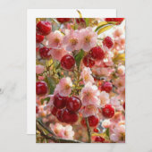 Japanese Cherry Blossom Castle Wedding Invitation  招待状 (正面/裏面)