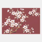 Japanese Cherry Blossom Design ラッピングペーパーシート (正面)