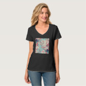 Japanese Cherry Blossom Flower Pink Sakura Floral  Tシャツ (正面フル)