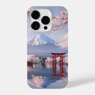 Japanese Cherry Blossom & Mount Fuji iPhone Case – 14 Proケース