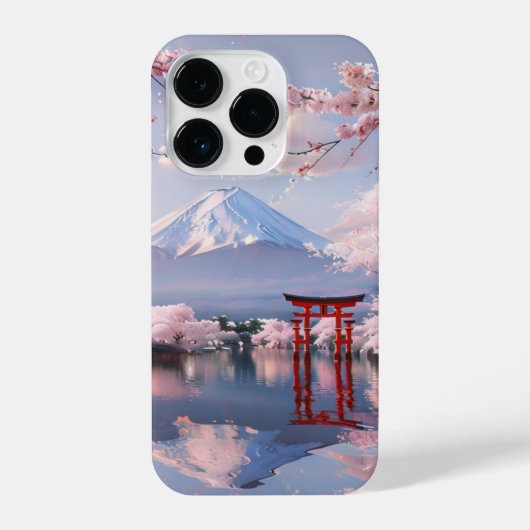 Japanese Cherry Blossom & Mount Fuji iPhone Case – iPhoneケース (裏面)
