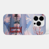 Japanese Cherry Blossom & Mount Fuji iPhone Case – iPhoneケース (裏面横)