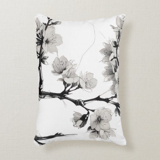 Japanese Cherry Blossom Sakura アクセントクッション (正面(垂直))