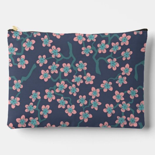 Japanese cherry blossom sakura blossoming flowers アクセサリーポーチ (正面)