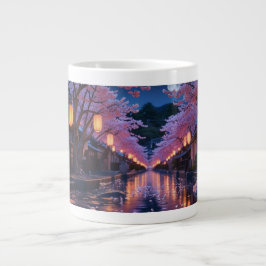 Japanese Cherry Blossom Sakura Mug - Night ジャンボコーヒーマグカップ