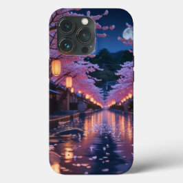 Japanese Cherry Blossom Sakura Phone Case - Night iPhone 13 Proケース