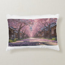 Japanese Cherry Blossom Sakura Pillow - Day & Nigh