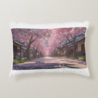Japanese Cherry Blossom Sakura Pillow - Day & Nigh アクセントクッション
