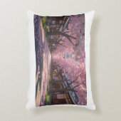 Japanese Cherry Blossom Sakura Pillow - Day & Nigh アクセントクッション (正面(垂直))