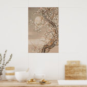 Japanese Cherry Blossom Wall Art Print  Vintage ポスター (キッチン)