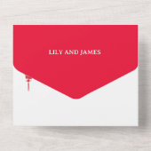 Japanese Cherry Blossom Wedding  オールインワン招待状 (裏面)