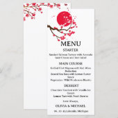 Japanese cherry blossom wedding menu メニュー (正面/裏面)