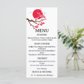 Japanese cherry blossom wedding menu メニュー (スタンド正面)