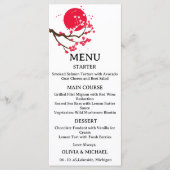 Japanese cherry blossom wedding menu メニュー (正面)
