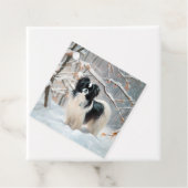 Japanese Chin 雪が降るクリスマス フェイバータグ (インサイチュ)