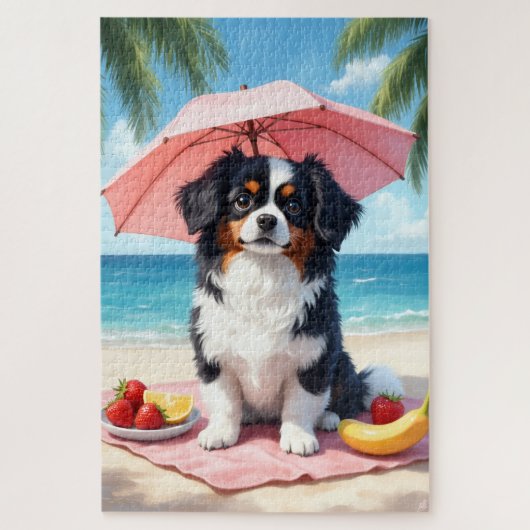 Japanese Chin Beach Relax Scene ジグソーパズル (縦)