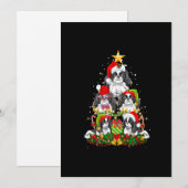 Japanese Chin Christmas Lights Ornament Tree Dog L シーズンカード (正面/裏面)