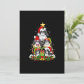 Japanese Chin Christmas Lights Ornament Tree Dog L シーズンカード (スタンド正面)