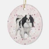 Japanese Chin Original Dog Art Ornament セラミックオーナメント (左)