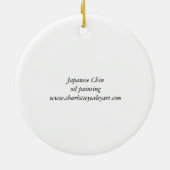 Japanese Chin Original Dog Art Ornament セラミックオーナメント (裏面)