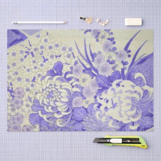 Japanese Chrysanthemum Design 薄葉紙 (クラフト)